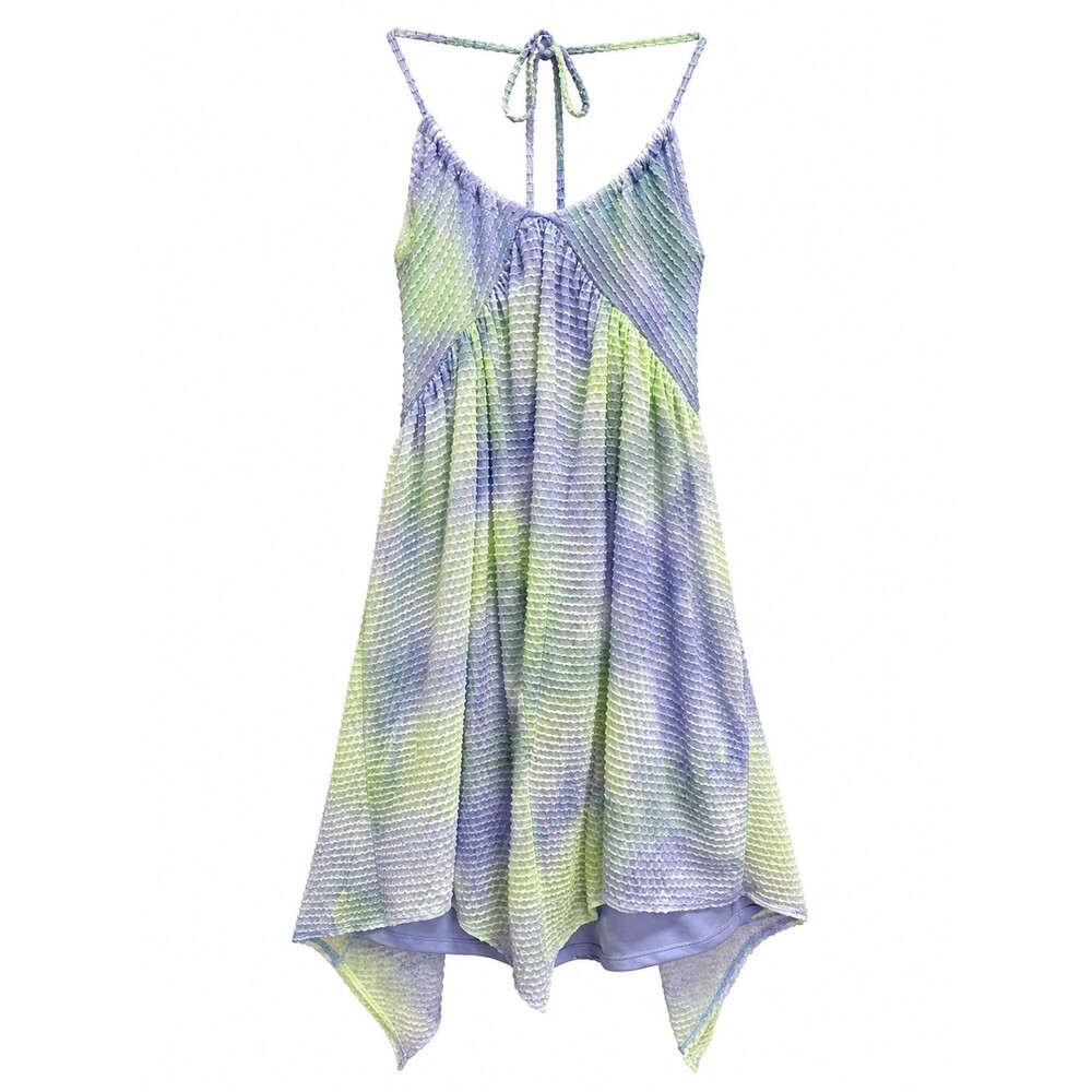 Women Boho Flowy Halter Dress Pastel Summer Resort Y2K inspired Size M WOMAN